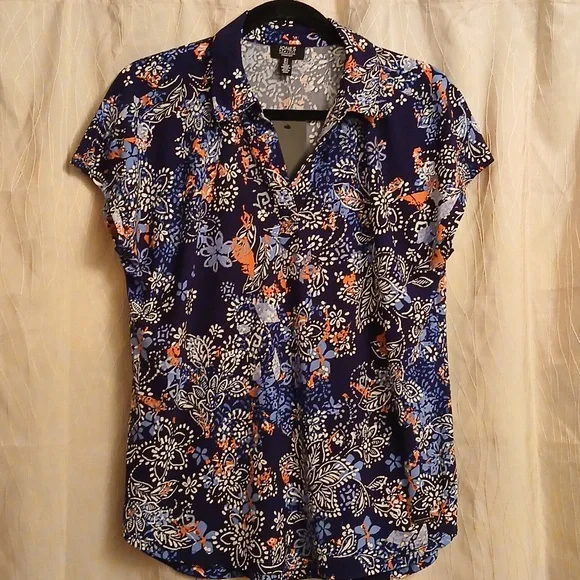 Jones New York | Tops | Jones New York Signature Navy Blue Short 